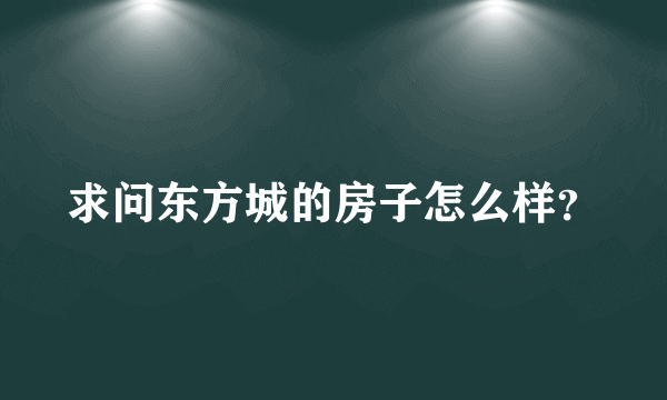 求问东方城的房子怎么样？