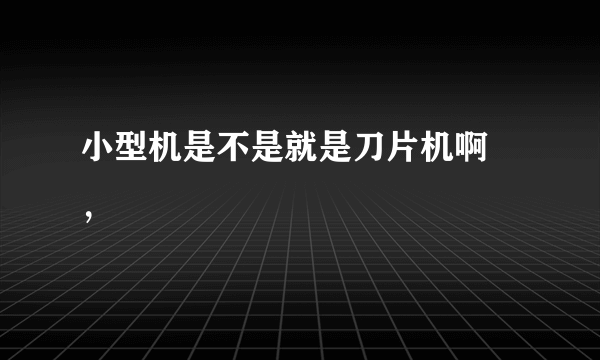 小型机是不是就是刀片机啊 ，