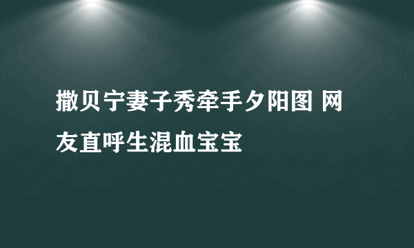 撒贝宁妻子秀牵手夕阳图 网友直呼生混血宝宝