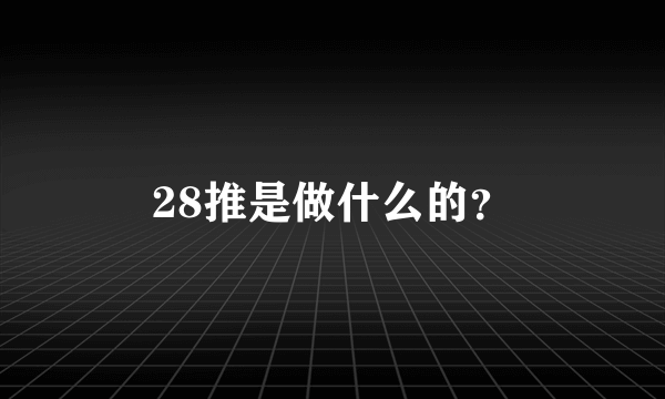 28推是做什么的？