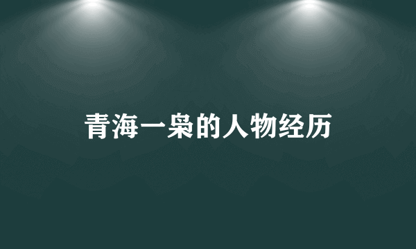 青海一枭的人物经历