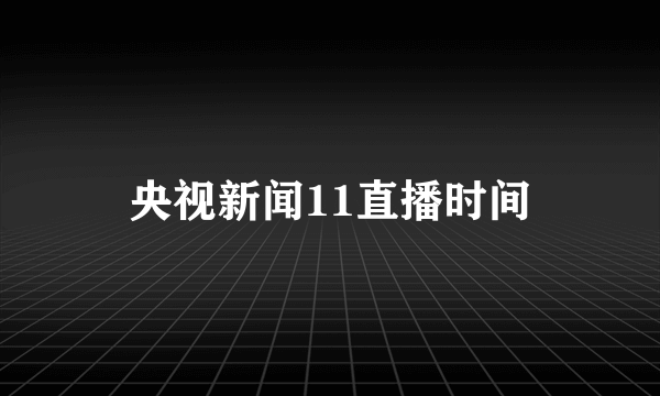 央视新闻11直播时间