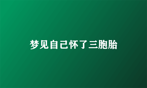 梦见自己怀了三胞胎