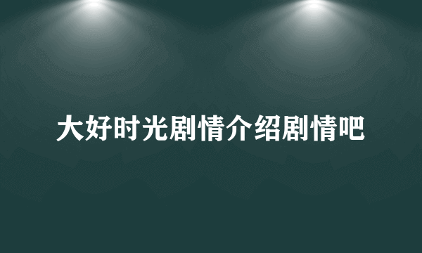 大好时光剧情介绍剧情吧