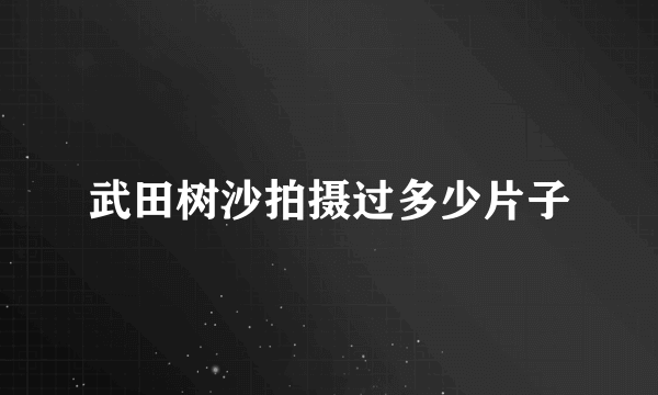 武田树沙拍摄过多少片子