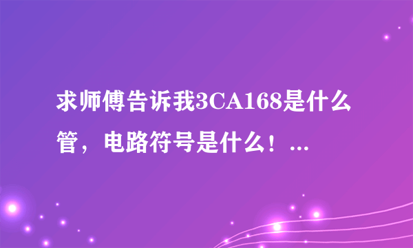 求师傅告诉我3CA168是什么管，电路符号是什么！！谢谢！！好的加分！！