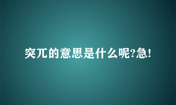 突兀的意思是什么呢?急!