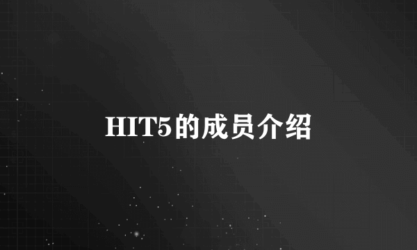 HIT5的成员介绍