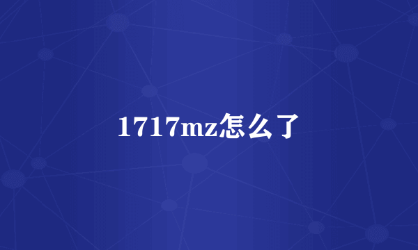 1717mz怎么了