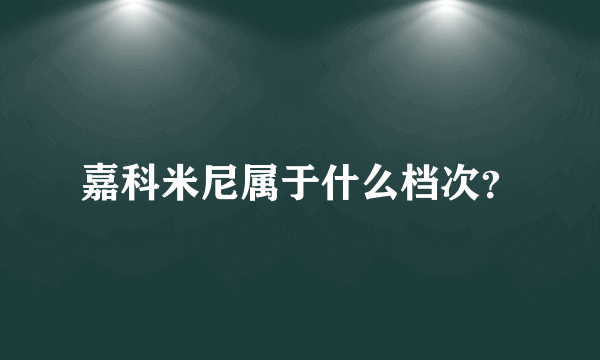 嘉科米尼属于什么档次？