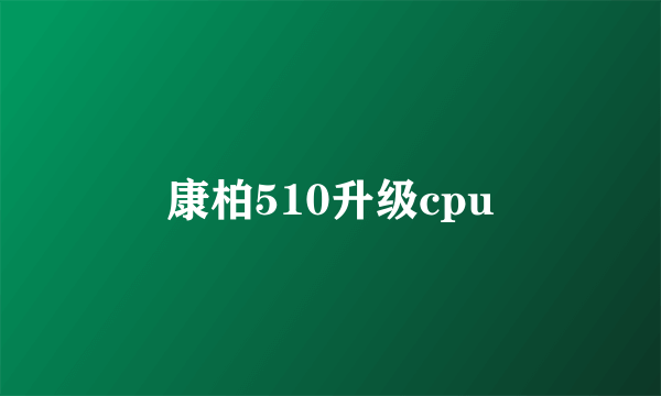 康柏510升级cpu