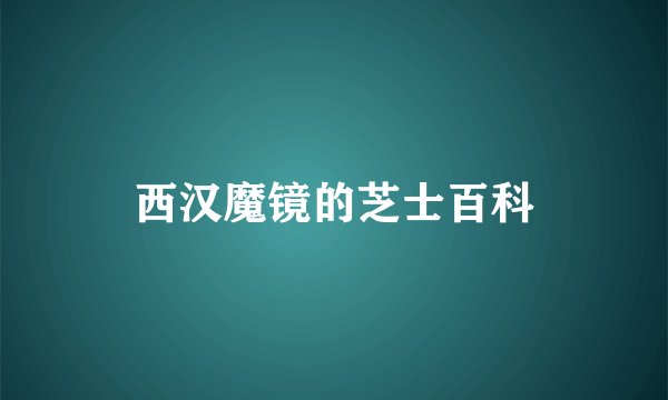 西汉魔镜的芝士百科