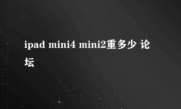 ipad mini4 mini2重多少 论坛