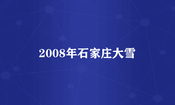 2008年石家庄大雪