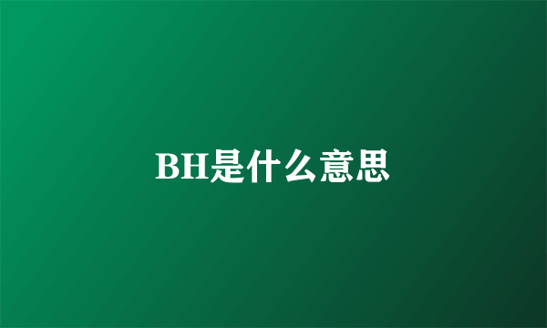 BH是什么意思