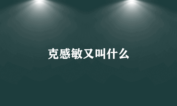 克感敏又叫什么