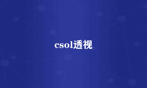 csol透视