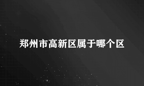 郑州市高新区属于哪个区