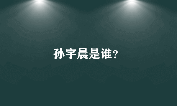 孙宇晨是谁？