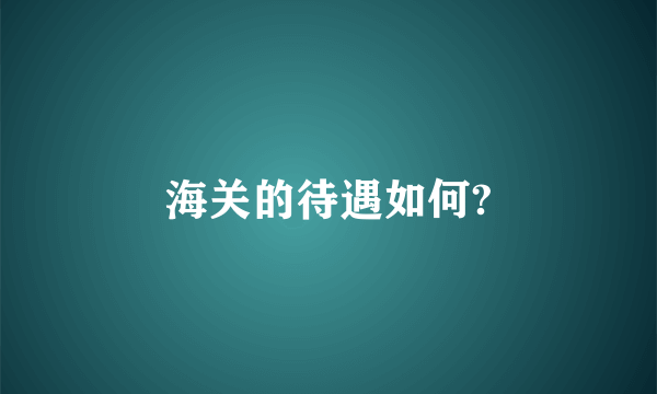 海关的待遇如何?