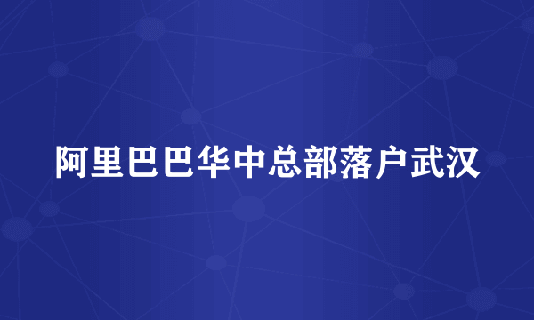 阿里巴巴华中总部落户武汉