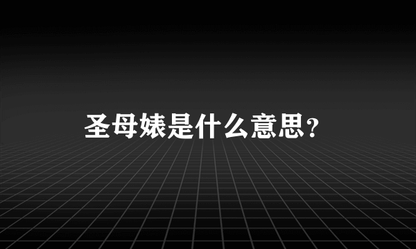 圣母婊是什么意思？