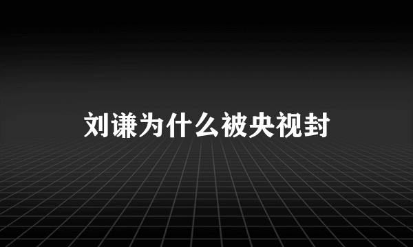 刘谦为什么被央视封