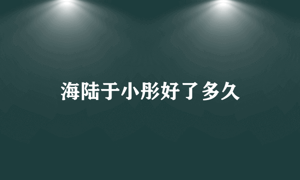 海陆于小彤好了多久