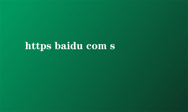 https baidu com s