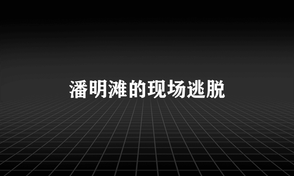 潘明滩的现场逃脱