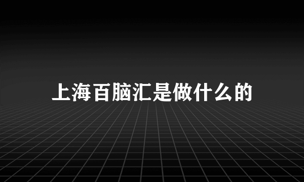 上海百脑汇是做什么的