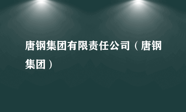 唐钢集团有限责任公司（唐钢集团）