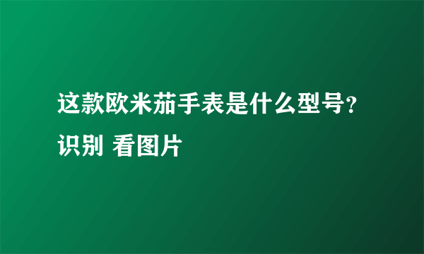 这款欧米茄手表是什么型号？识别 看图片