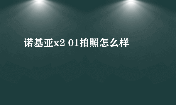 诺基亚x2 01拍照怎么样