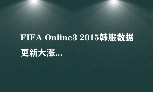 FIFA Online3 2015韩服数据更新大涨球员 哪些球员被加强