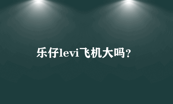 乐仔levi飞机大吗？