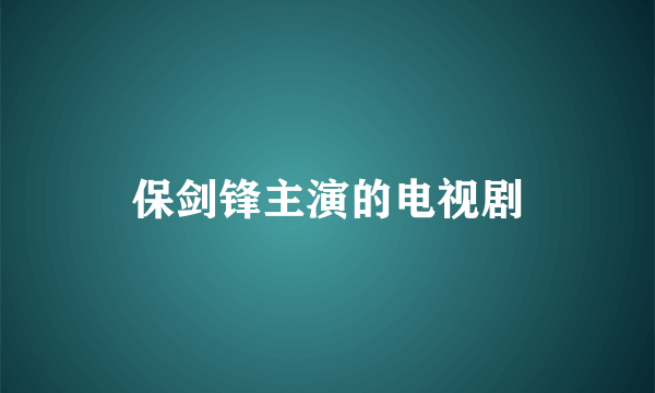 保剑锋主演的电视剧