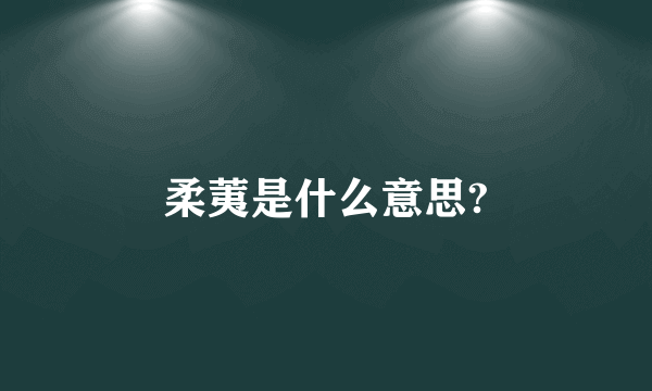 柔荑是什么意思?