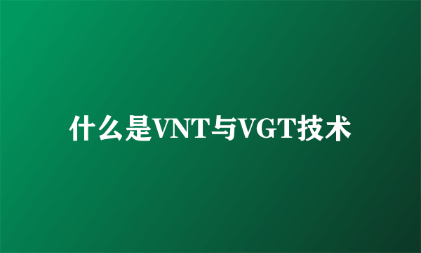 什么是VNT与VGT技术