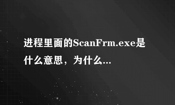 进程里面的ScanFrm.exe是什么意思，为什么结束不了？