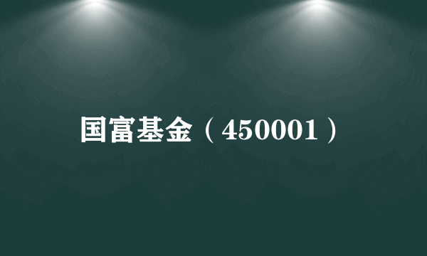 国富基金（450001）