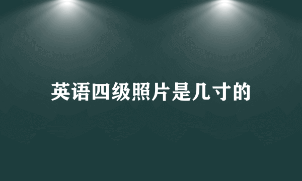 英语四级照片是几寸的