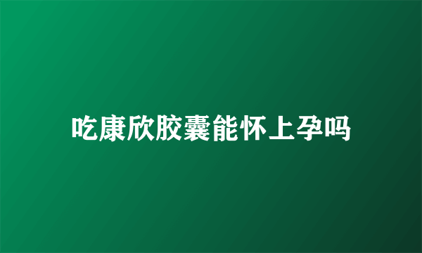 吃康欣胶囊能怀上孕吗