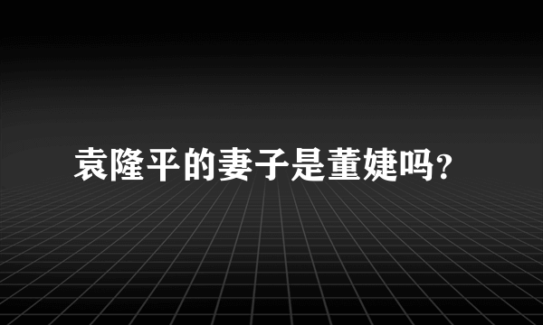 袁隆平的妻子是董婕吗？