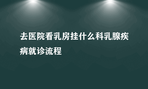 去医院看乳房挂什么科乳腺疾病就诊流程