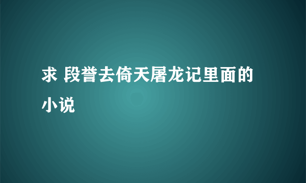 求 段誉去倚天屠龙记里面的小说