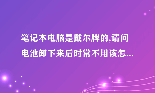 笔记本电脑是戴尔牌的,请问电池卸下来后时常不用该怎样保养,多久充一 ...