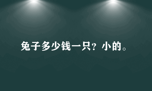 兔子多少钱一只？小的。