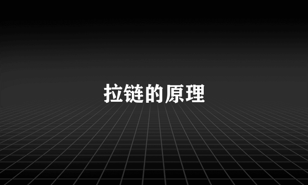 拉链的原理