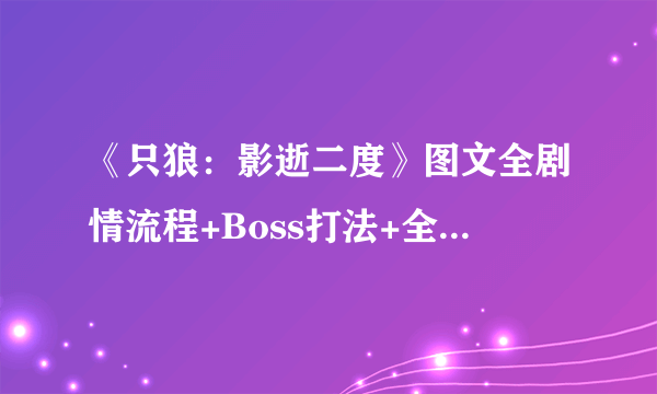 《只狼：影逝二度》图文全剧情流程+Boss打法+全收集+全地图指引